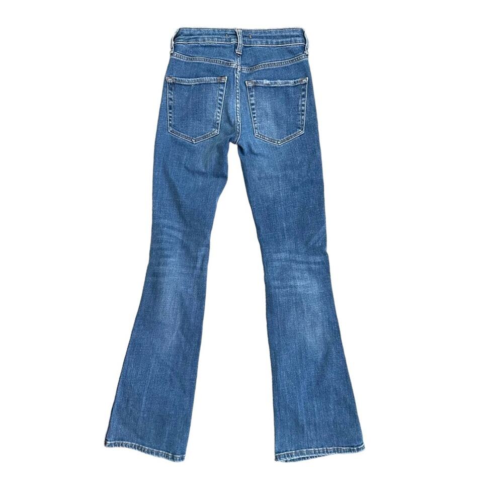 Free People Flare Jeans SZ 24 Mid Rise Distressed - Picture 7 of 8